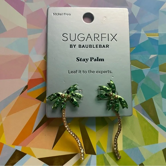 SUGARFIX by BaubleBar 'Stay Palm'
Statement Earrings Pam Tree NWT - Picture 5 of 6